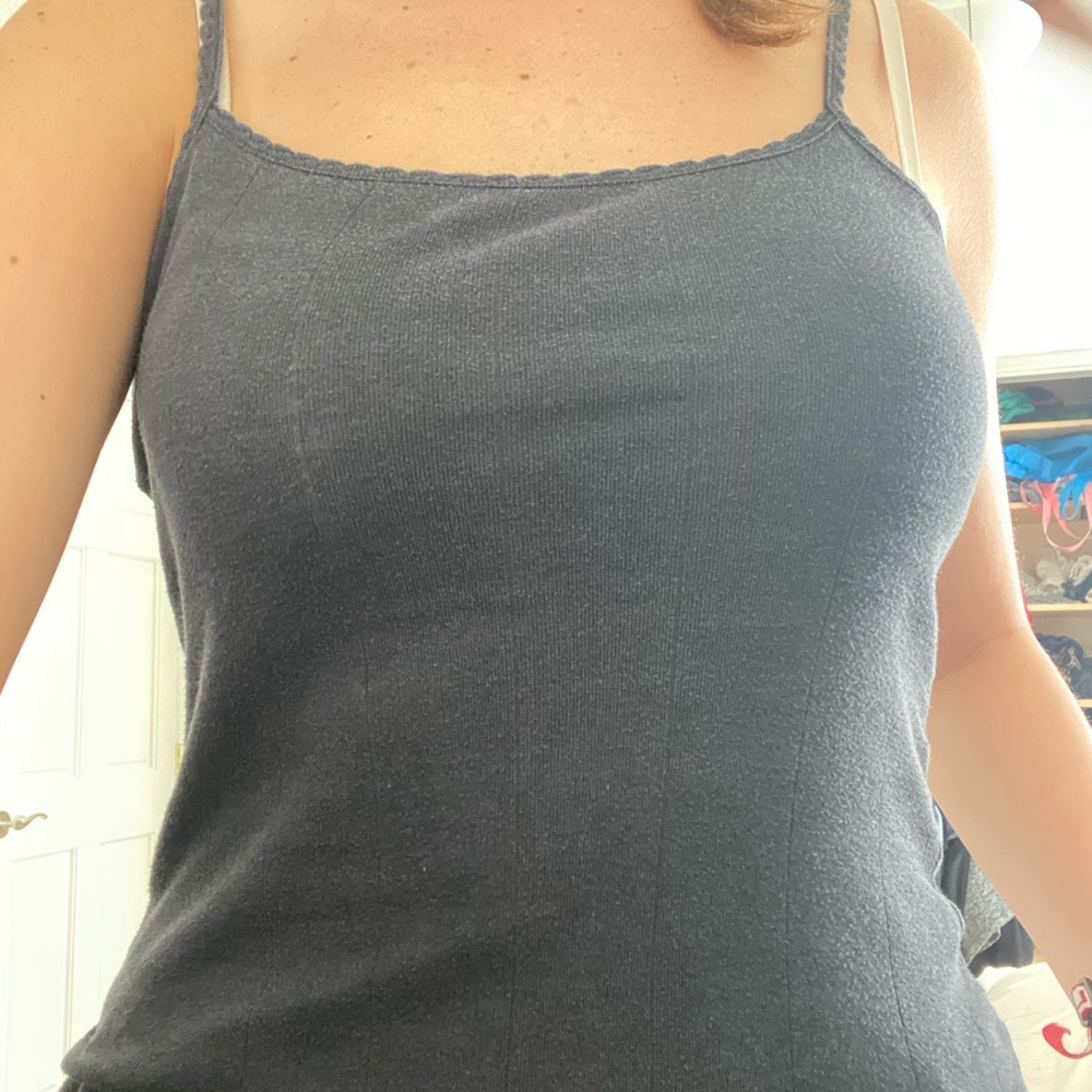 basic navy tank top